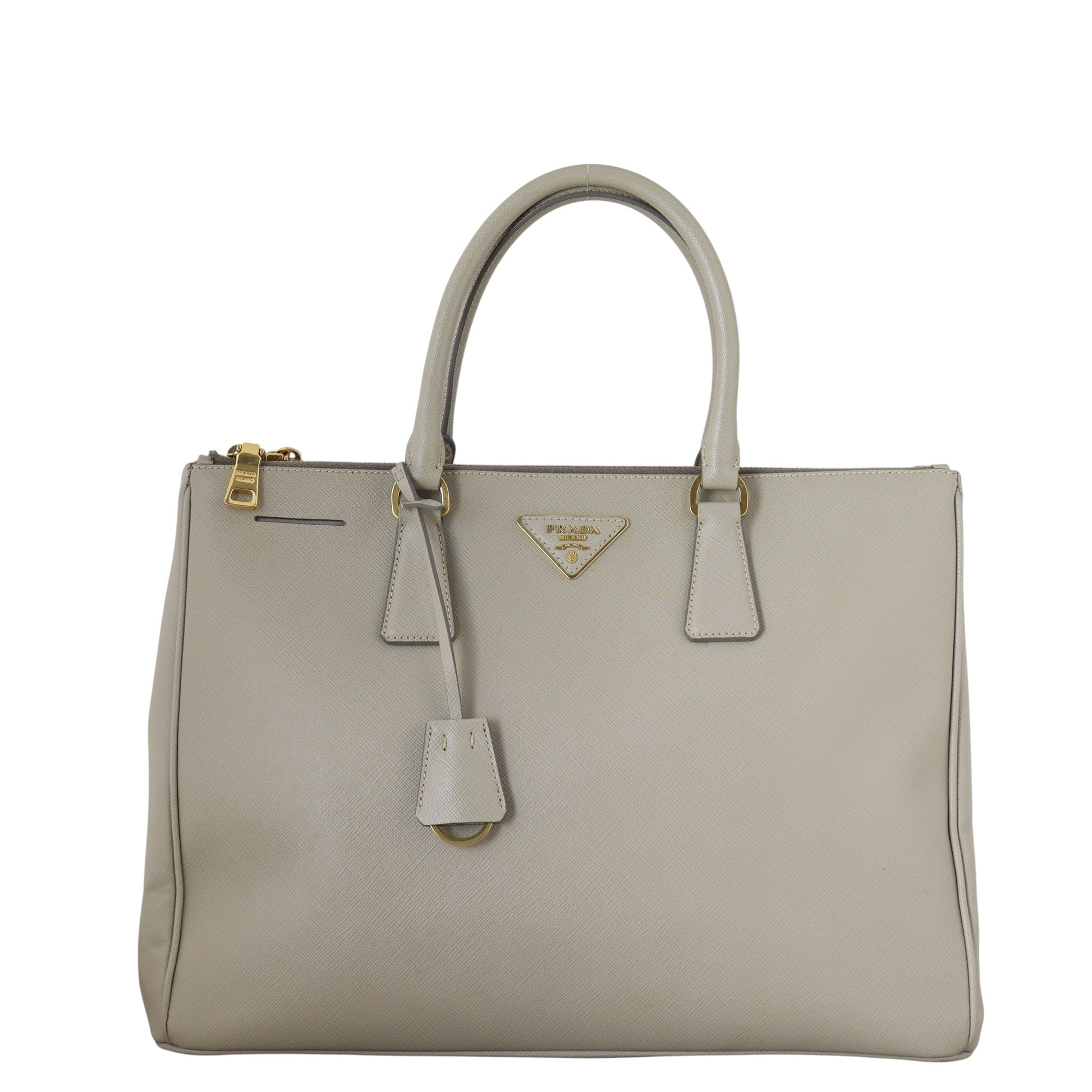 Prada Saffiano Lux Galleria Double Zip Tote Handbag Large Tote Bag