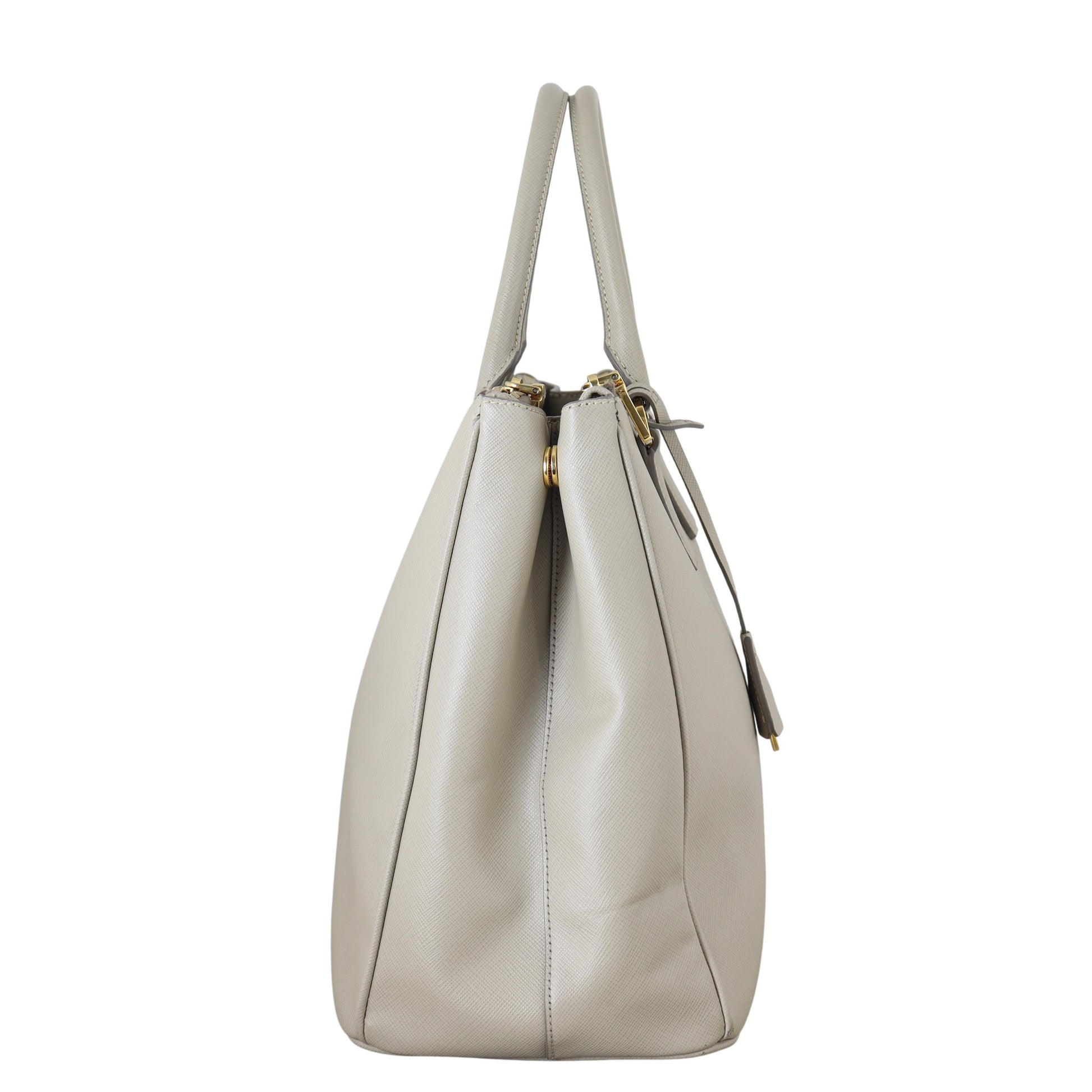 Prada Saffiano Lux Galleria Double Zip Tote Handbag Large Tote Bag