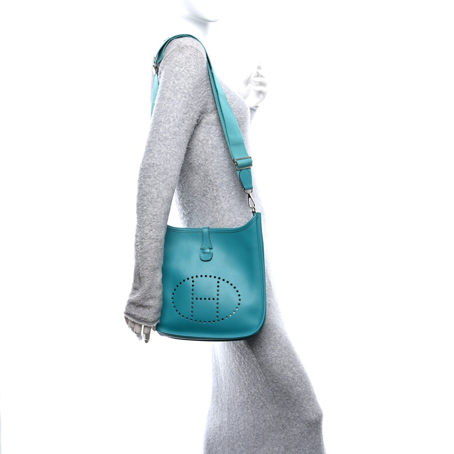 Hermes Epsom Evelyne Iii Pm Bleu Paon Handbag Travel Bag