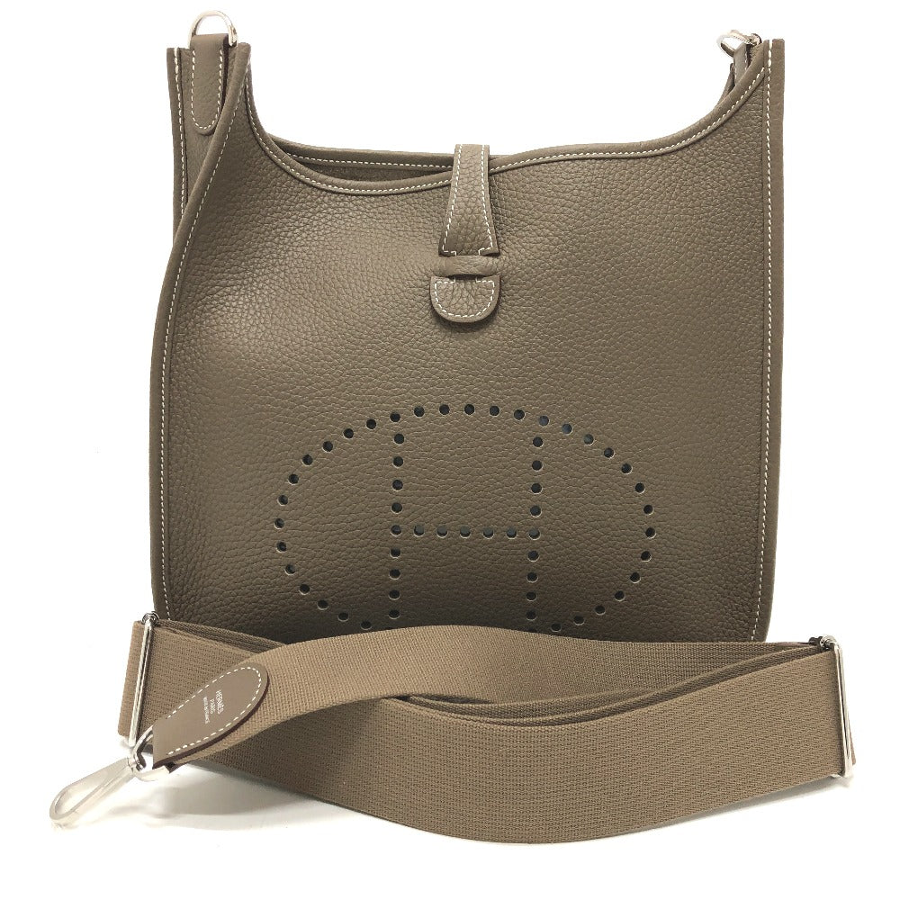 Hermes Shoulder Bag Taurillon Clemence Evelyn 3Pm Trois Women Brown