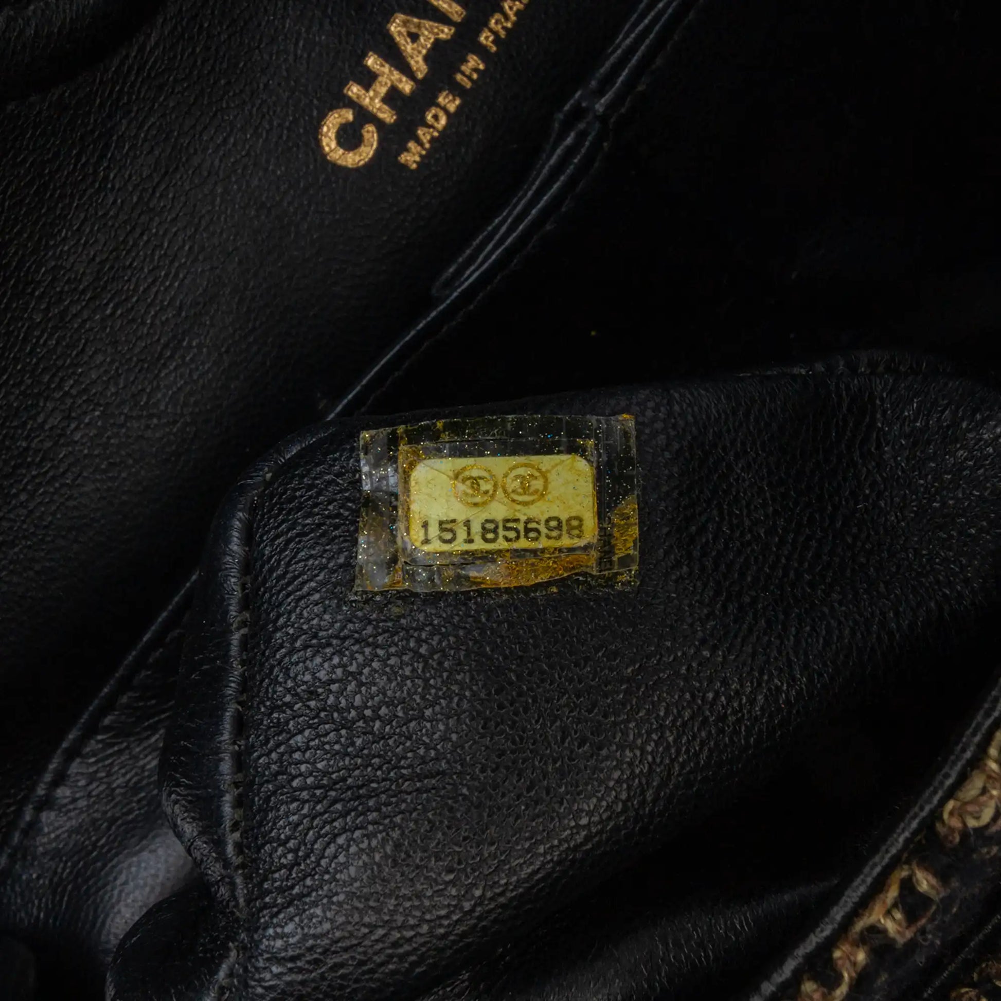 Black Chanel Medium Classic Tweed Double Flap Shoulder Bag