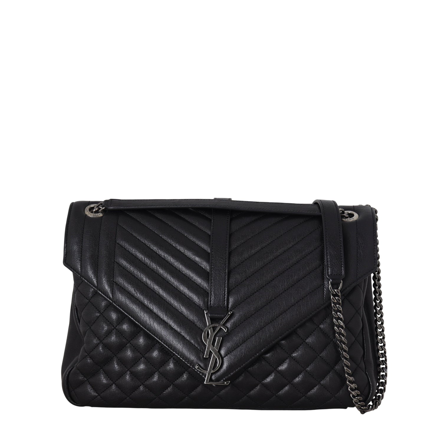 YSL Saint Laurent Classic Tri Quilt Soft Envelope Crossbody Bag Medium