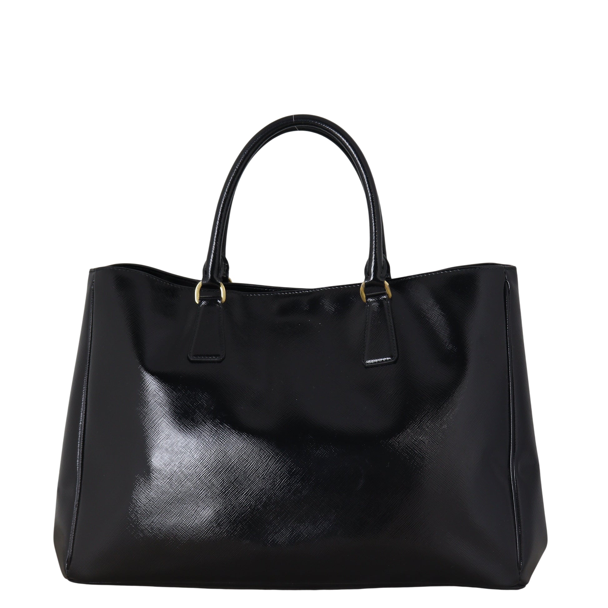 Prada Saffiano Vernice Lux Tote Handbag Large Tote Bag