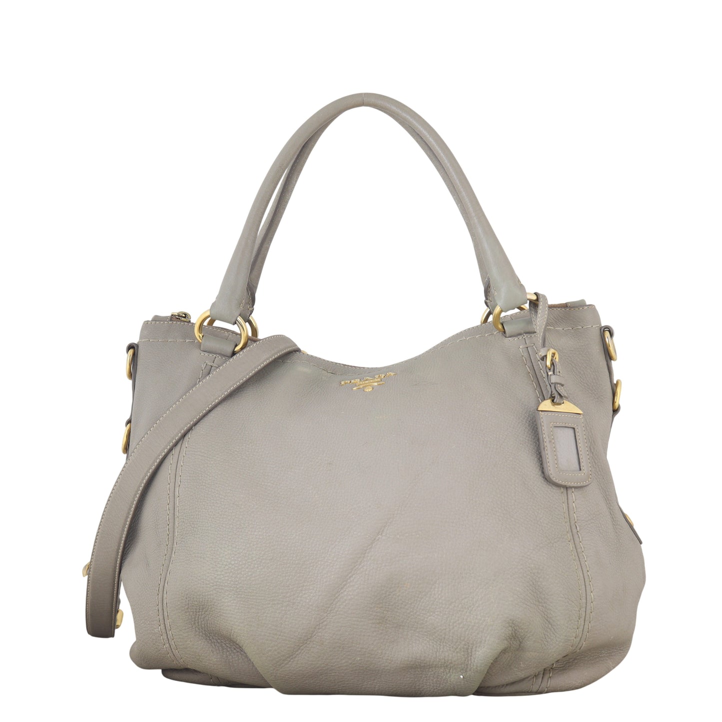 Prada Vitello Daino Two Way Tote Handbag Tote Bag