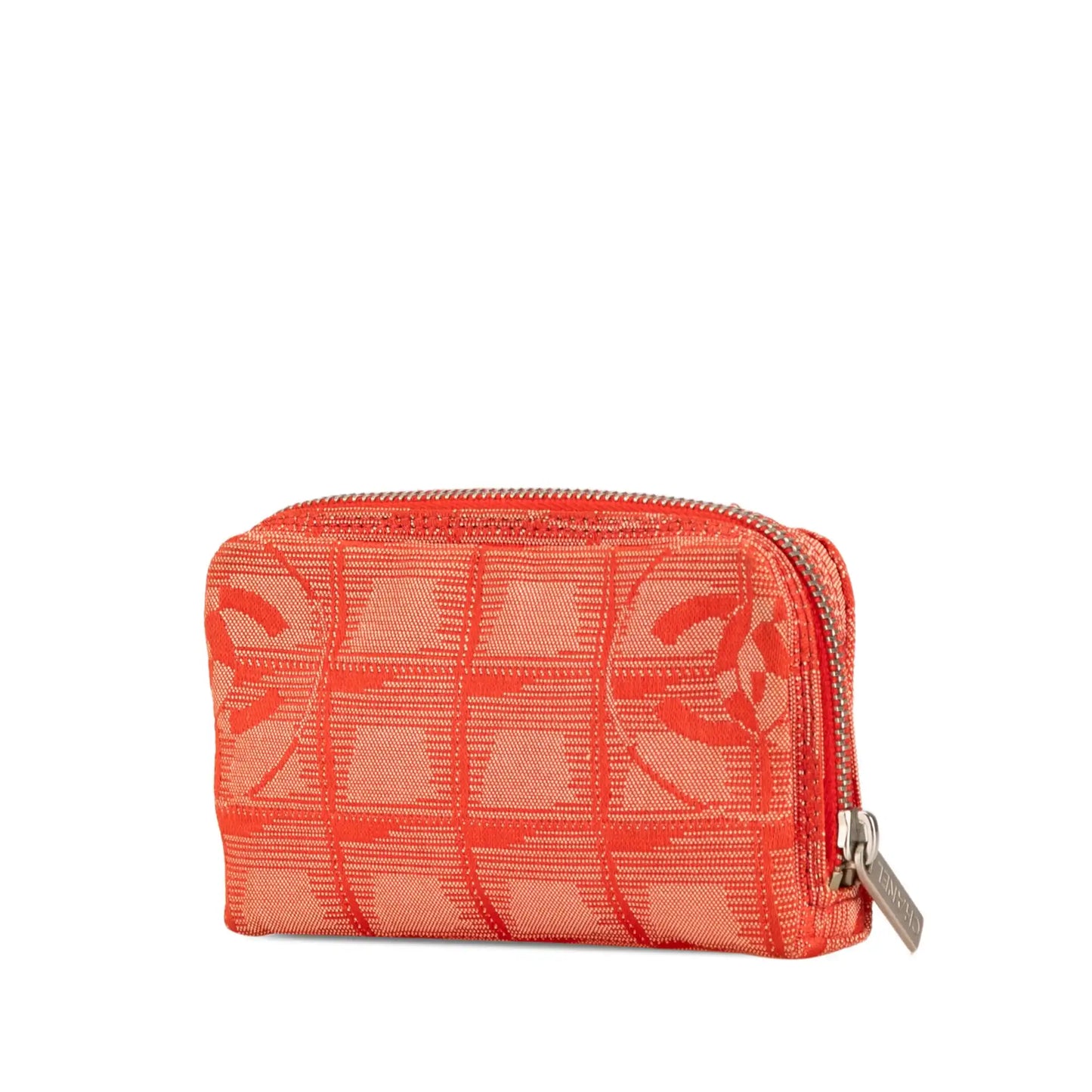 Red Chanel Nylon New Travel Line Coin Pouch