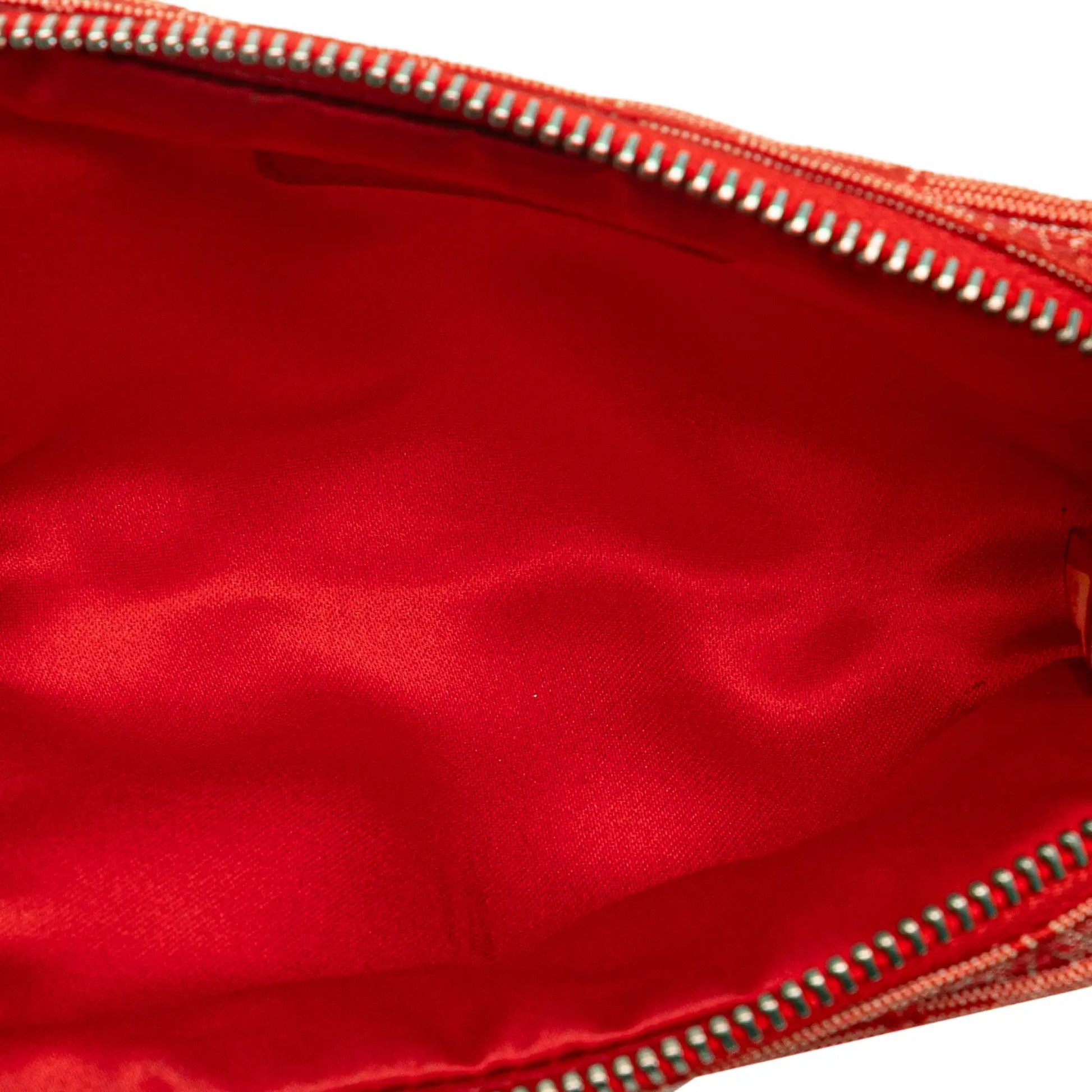 Red Chanel Nylon New Travel Line Coin Pouch