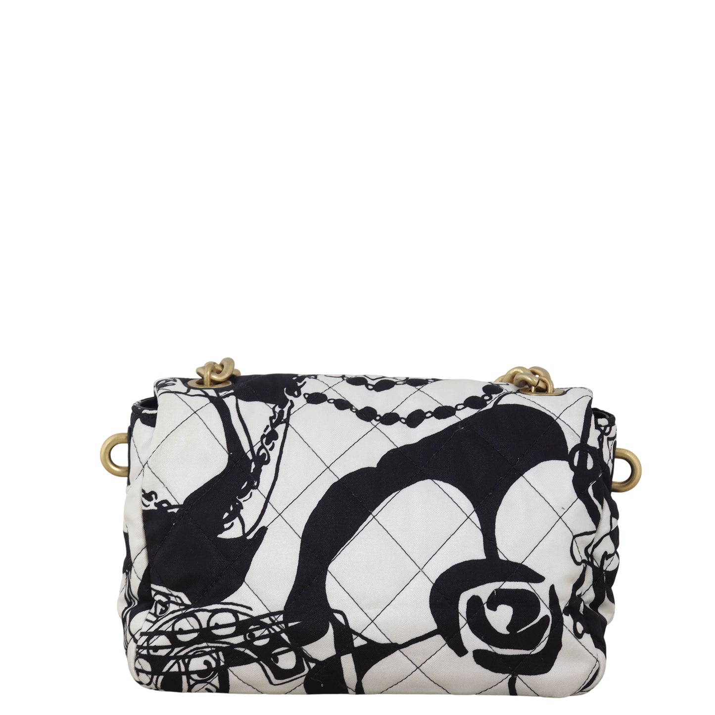 Chanel Deer Coco Flap Bag Quilted White Crossbody Bag