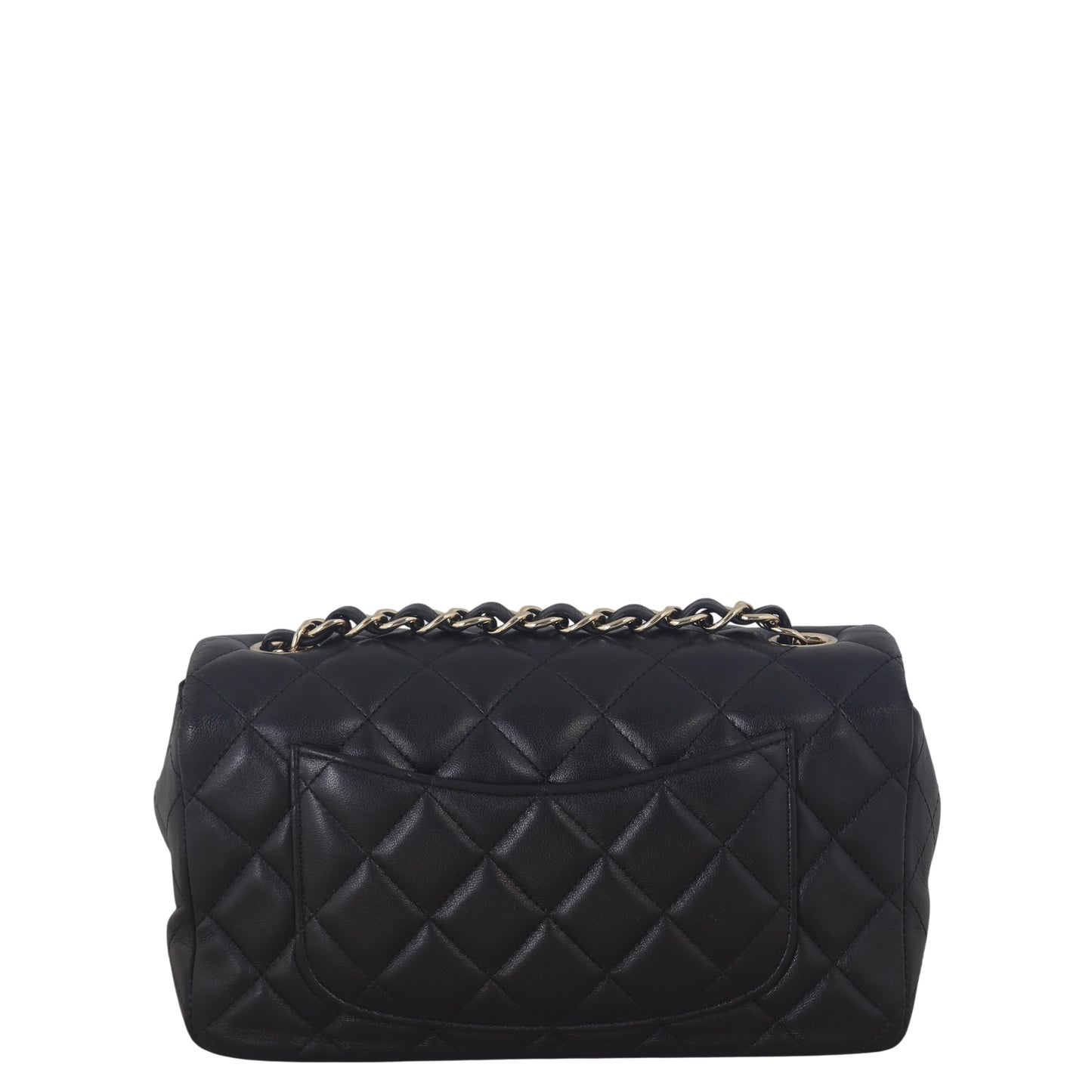 Chanel Classic Flap Mini Rectangular Bag Lambskin Quilted Black Crossbody Bag Lambskin 08012026