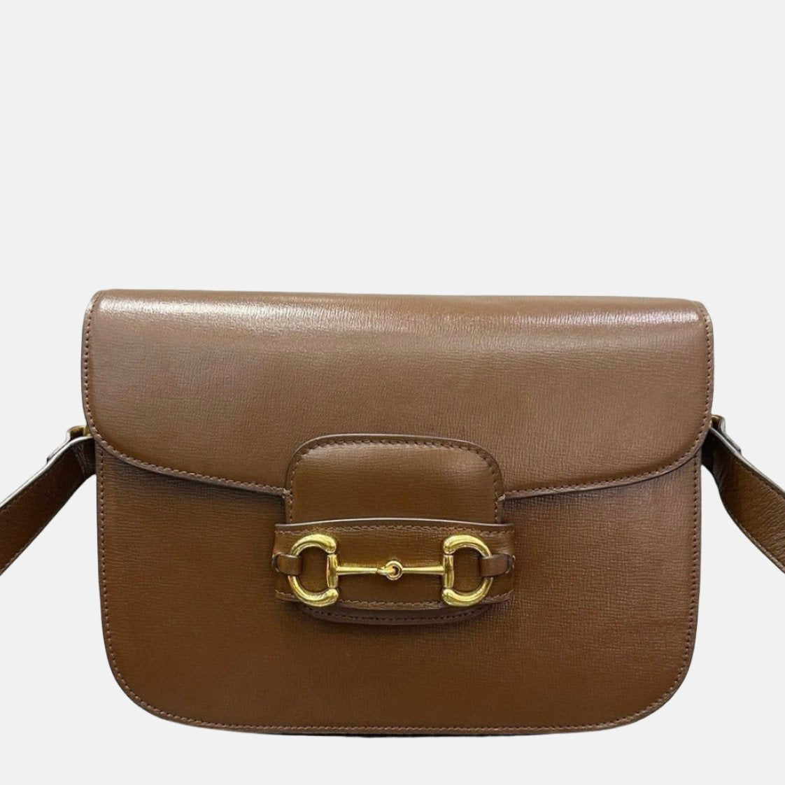 Gucci Horsebit Caramel Leather Brown Small Shoulder Bag Leather 4