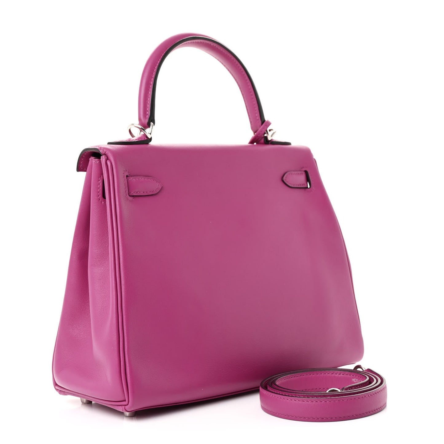 Hermes Swift Kelly Retourne Rose Pourpre Handbag Travel Bag