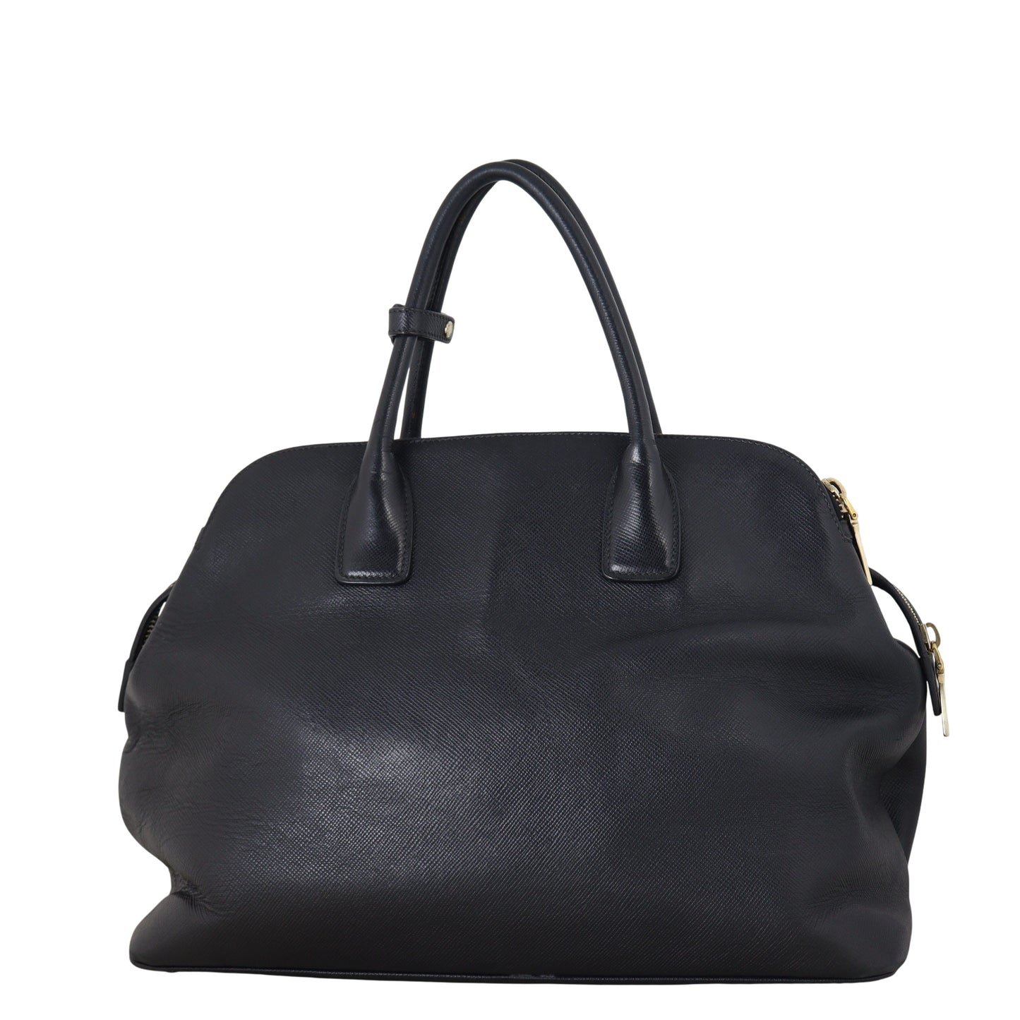 Prada Saffiano Cuir Triple Zip Dome Bag Travel Bag