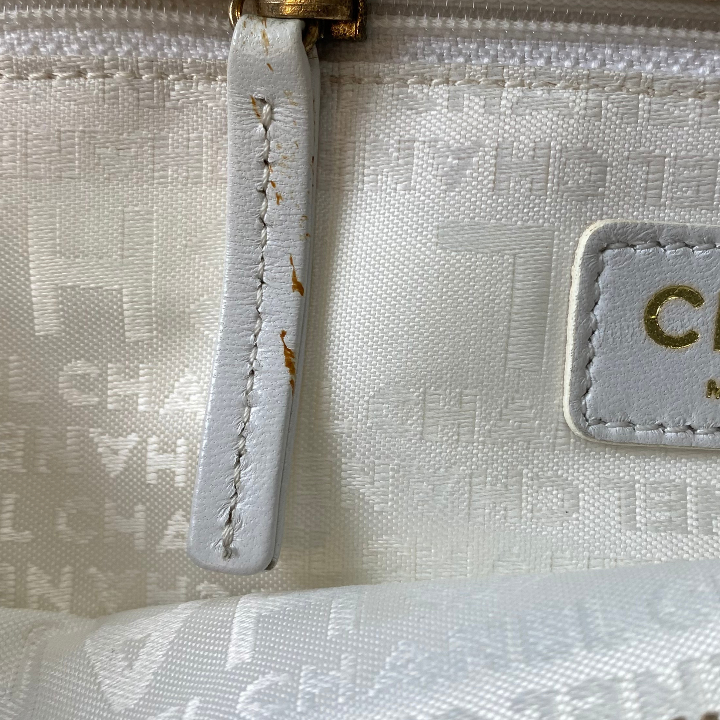 Chanel White Canvas Marshmallow handbag bag