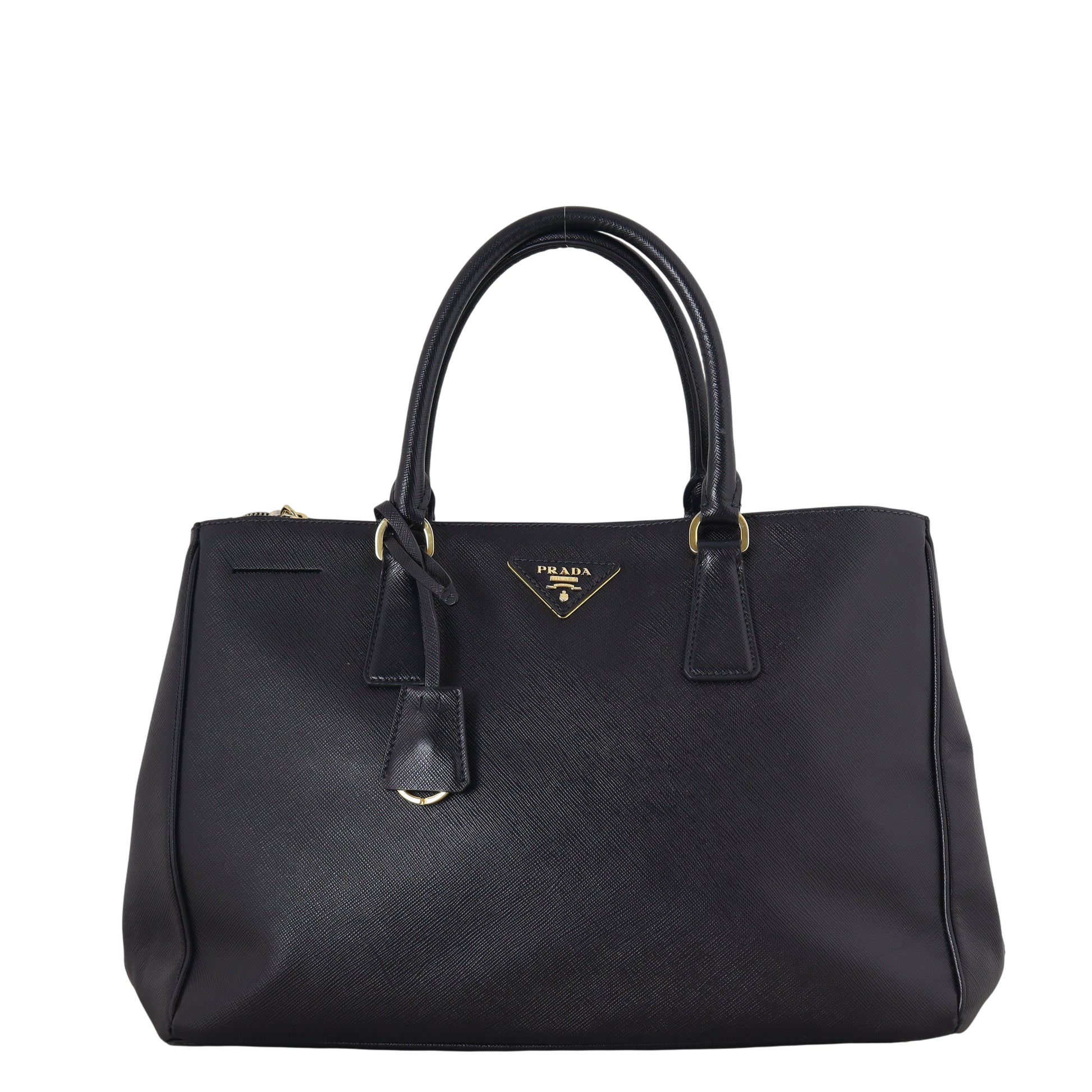 Prada Saffiano Lux Galleria Double Zip Tote Handbag Medium Tote Bag
