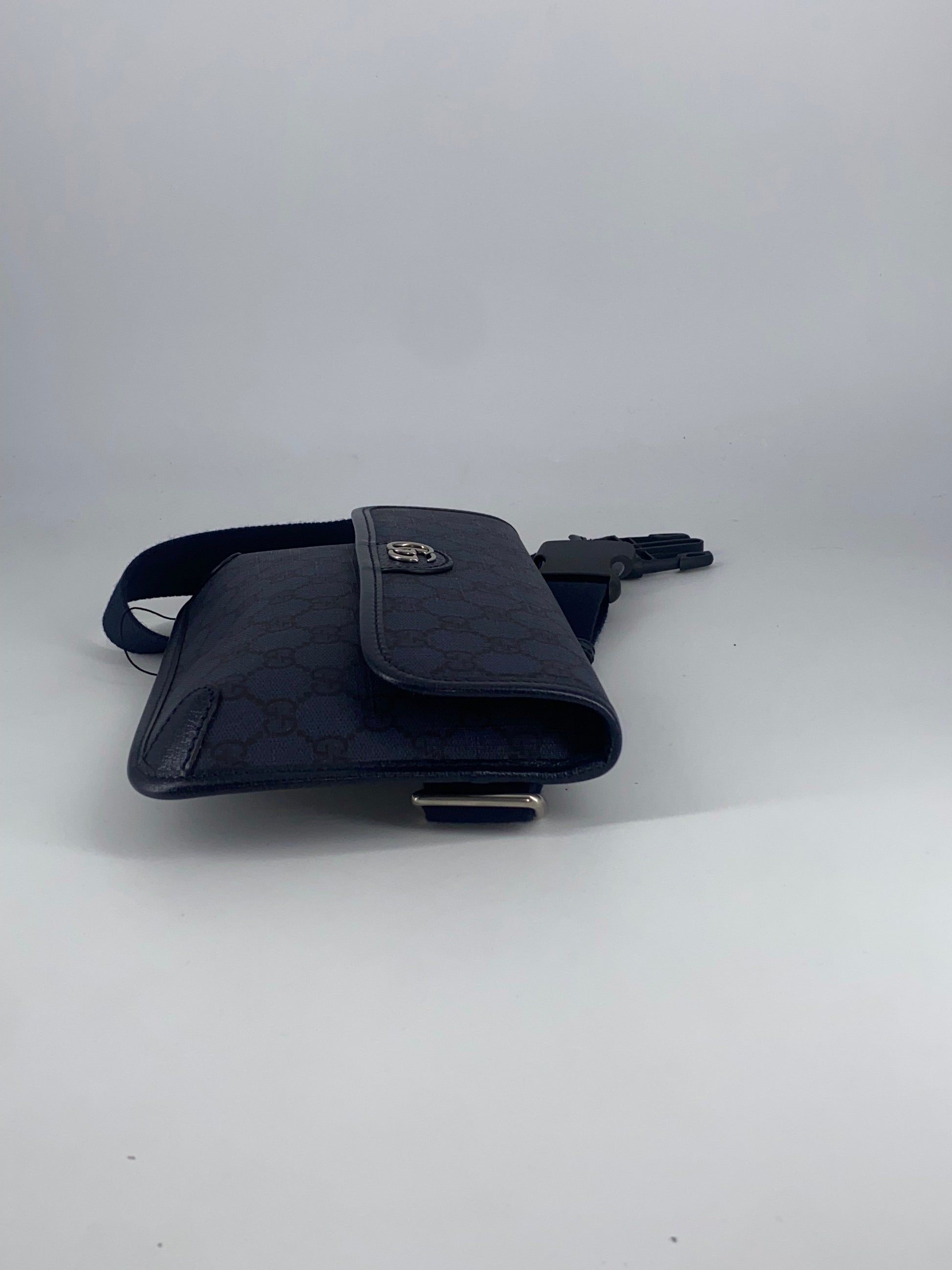Gucci Flap Belt Bag Gg Canvas Navy Canvas Shoulder Bag Bag