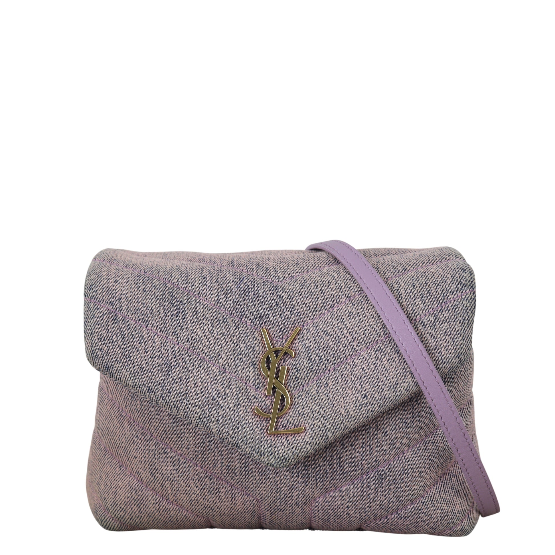 YSL Saint Laurent Saint Laurent Toy Loulou Crossbody Bag Denim