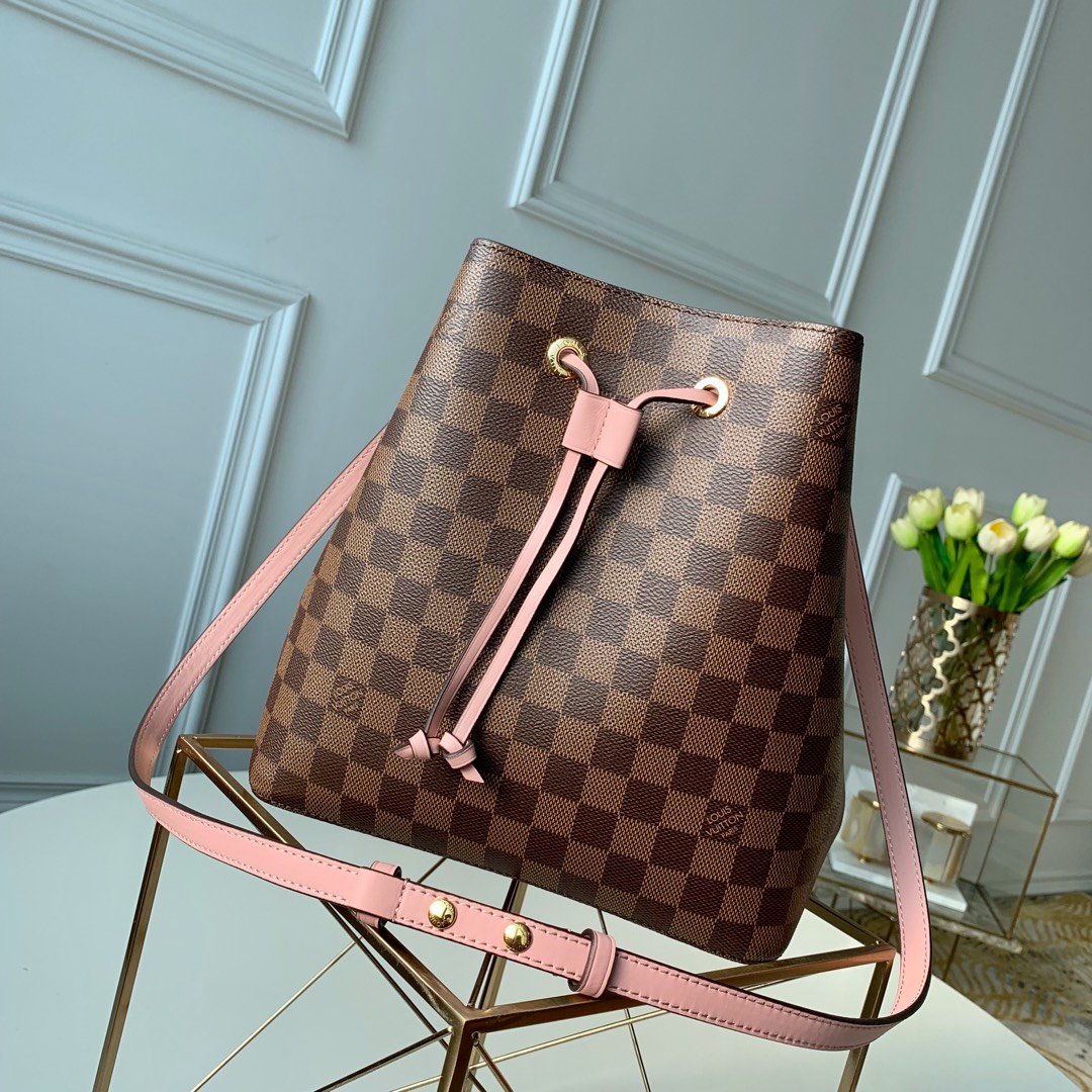 Top Quality Neonoe Bag Damier Ebene Venus Canvas Pink Crossbody Bag