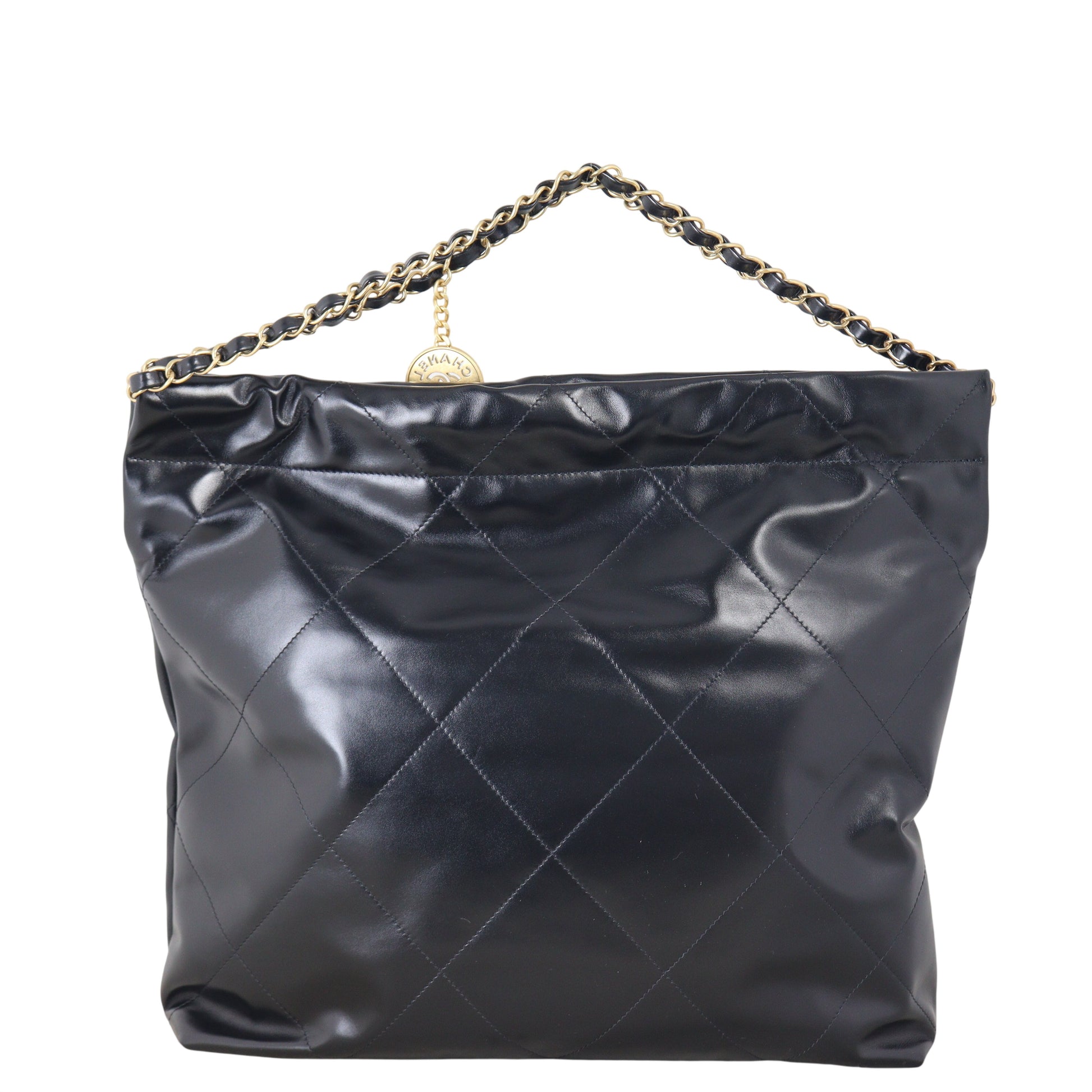 Chanel 22 Hobo Quilted Black Shoulder Bag Small 16012026