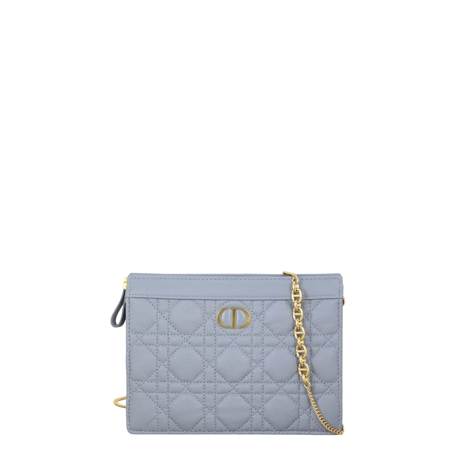 Dior Crossbody Bag Caro Pouch on Blue Mini Small Clutch Bag
