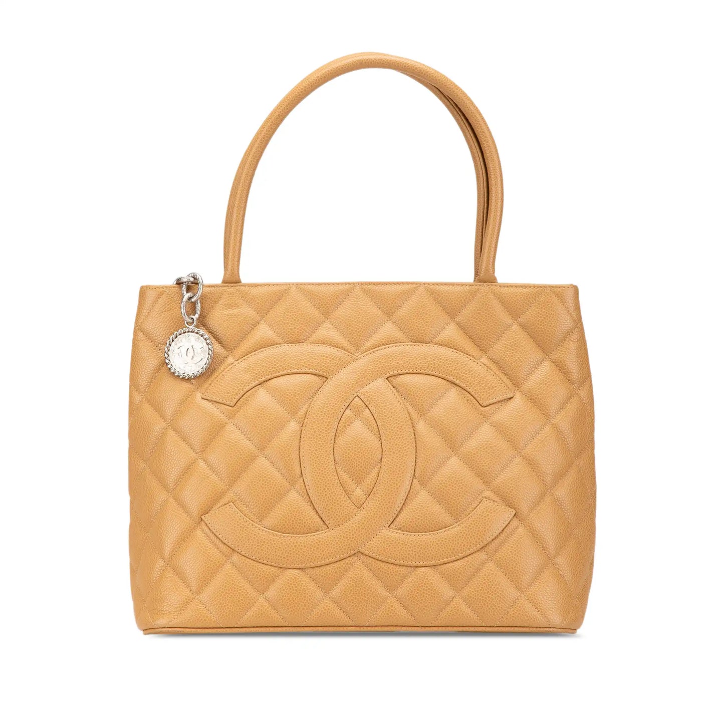 Yellow Chanel Caviar Medallion Tote