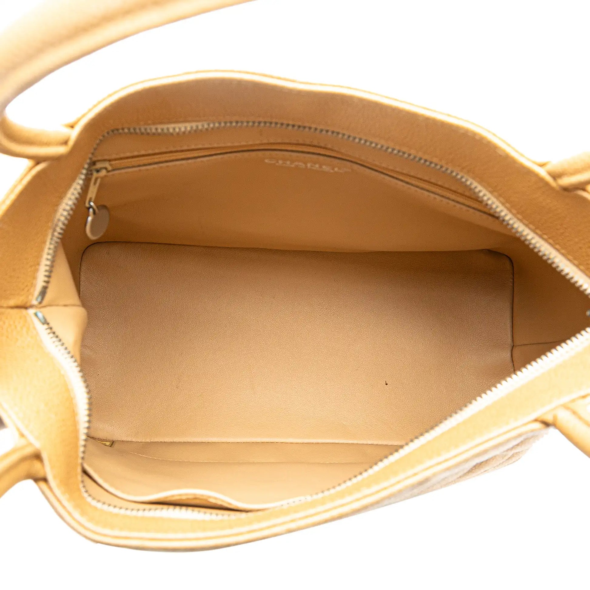 Yellow Chanel Caviar Medallion Tote