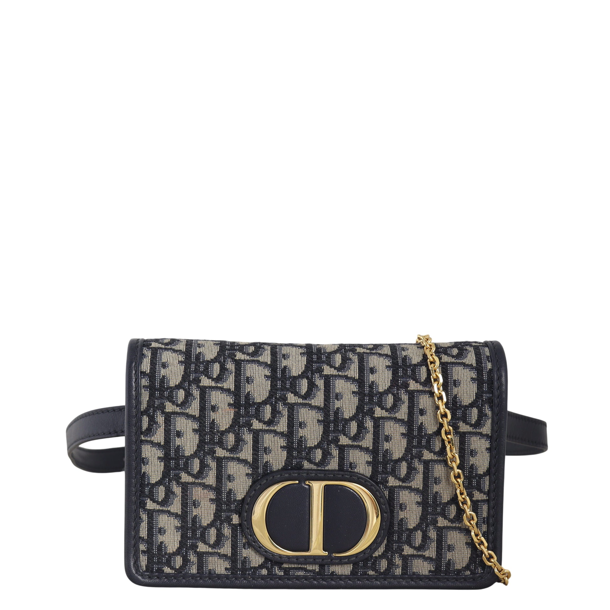 Dior Shoulder Bag 2-in-1 30 Montaigne Pouch Oblique 3 Canvas Mini Small Clutch Bag