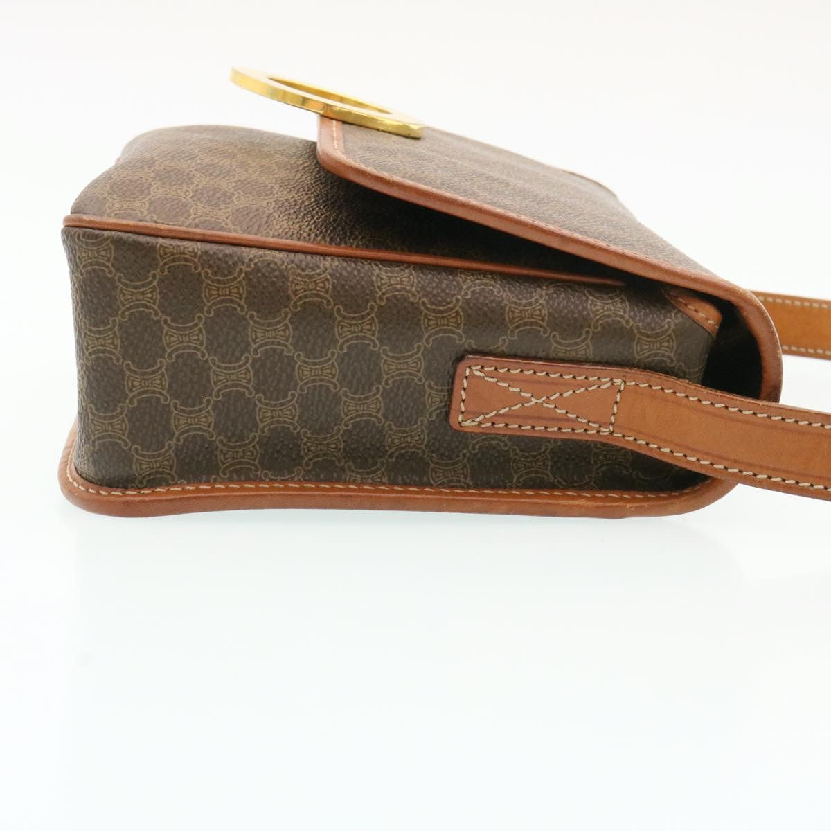 Luxury Macadam Circle Shoulder Bag Canvas Brown