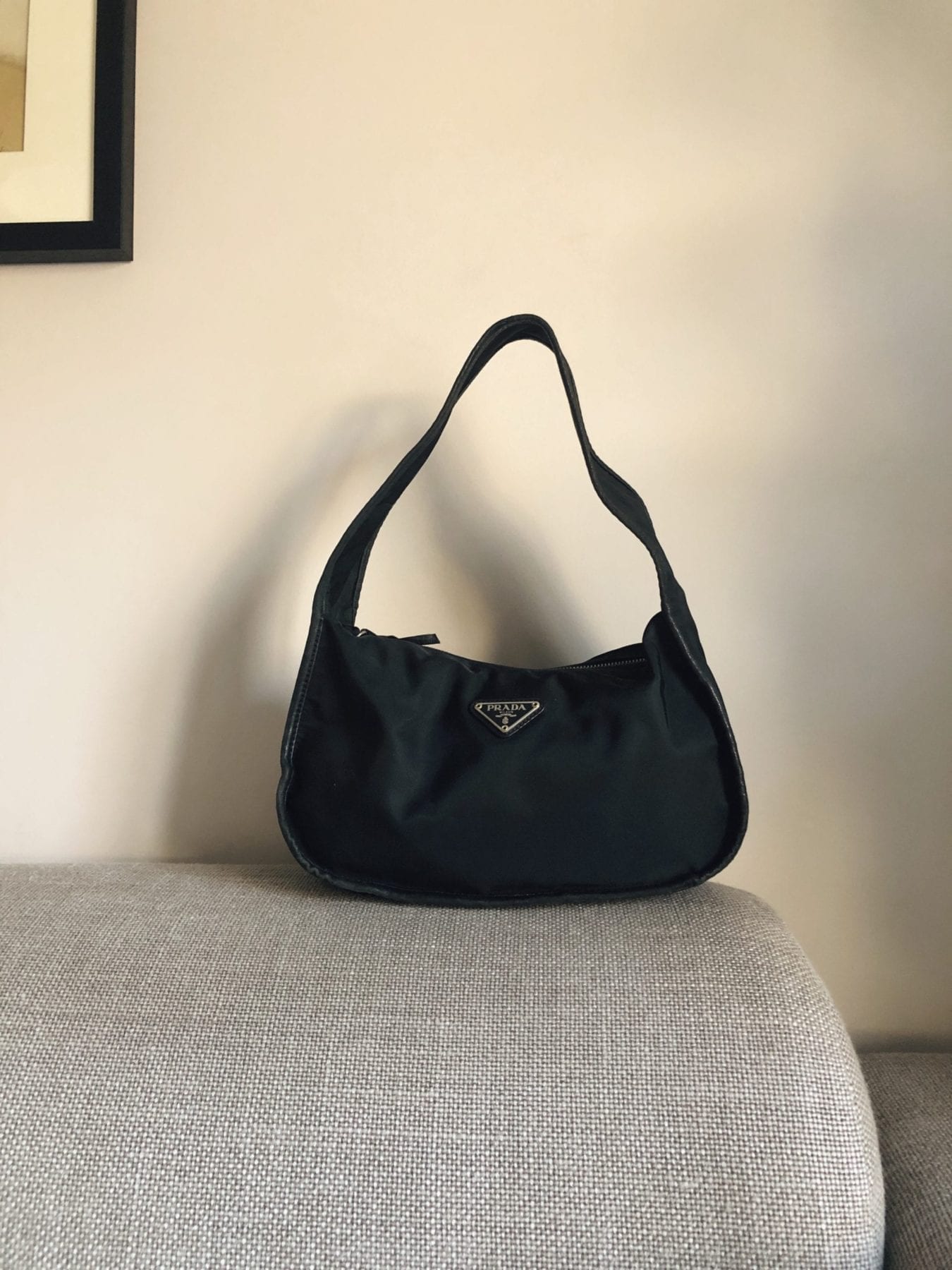 Prada Shoulder Bag Nylon Black Black Shoulder Bag