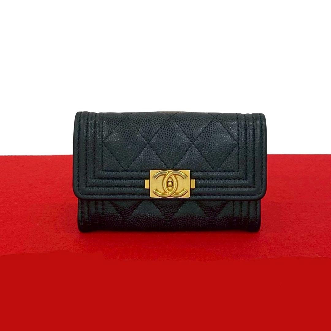 Chanel Boy Chanel Caviar Card Case Bag