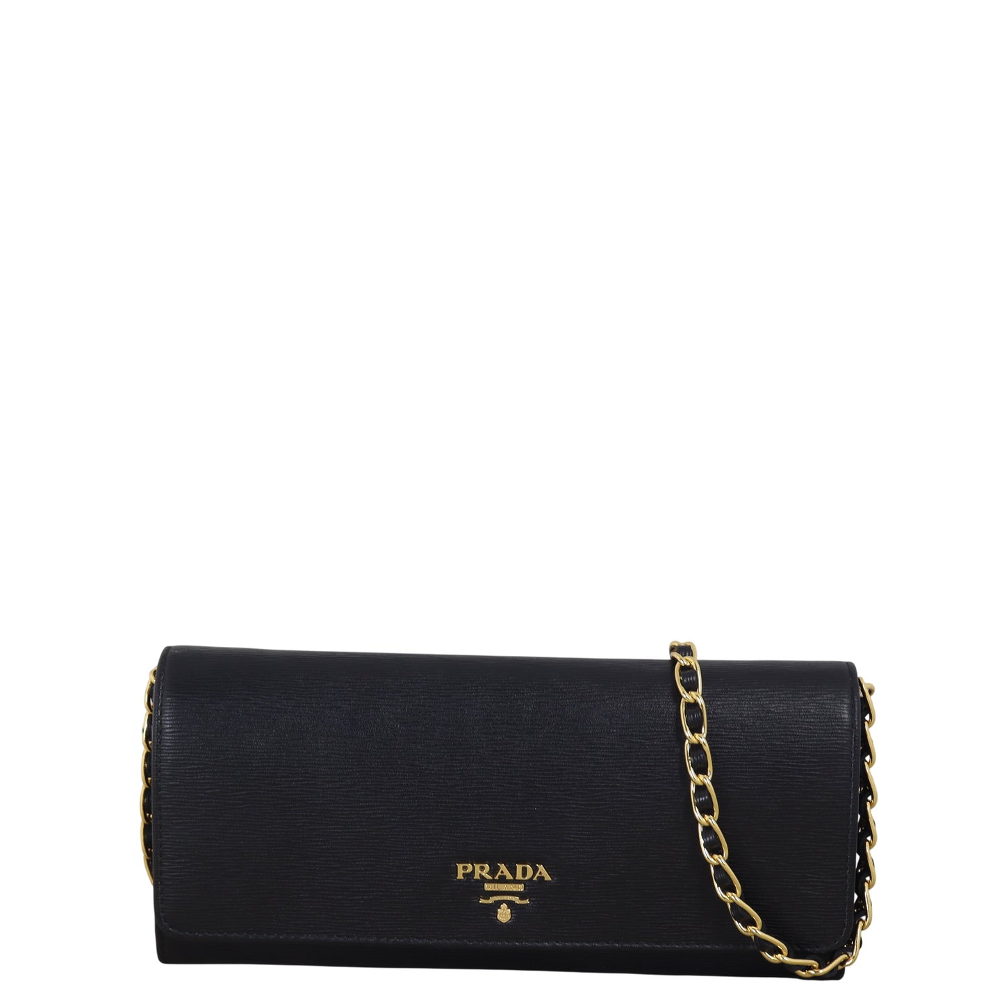 Prada Handbag Move Wallet on Vitello Black Chain