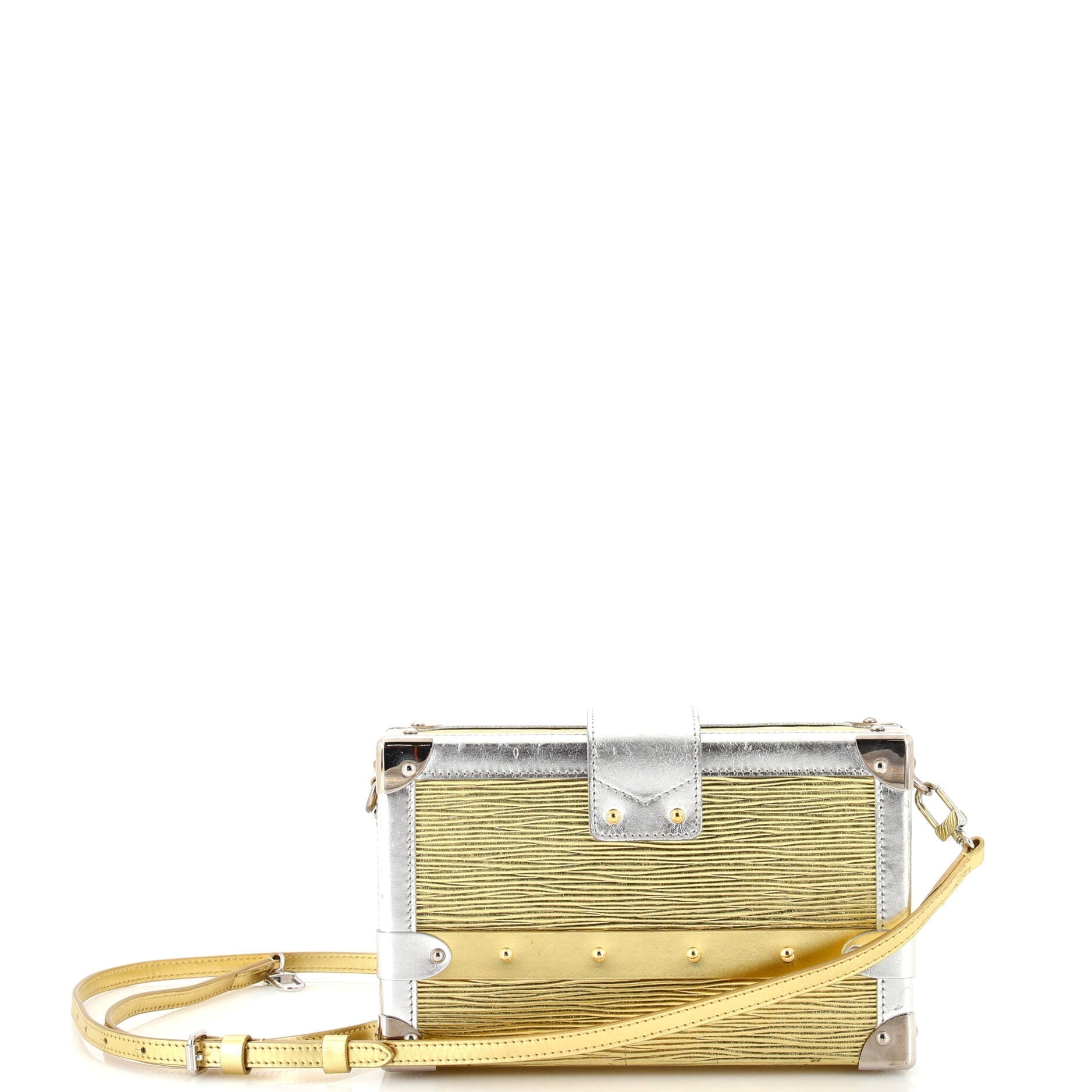 Louis Vuitton Petite Malle Handbag Epi Leather Clutch Bag