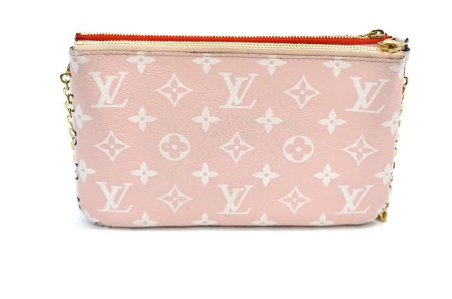 Louis Vuitton Pochette Giant Double Zip Coated Monogram Canvas Coated Canvas Red Apparel
