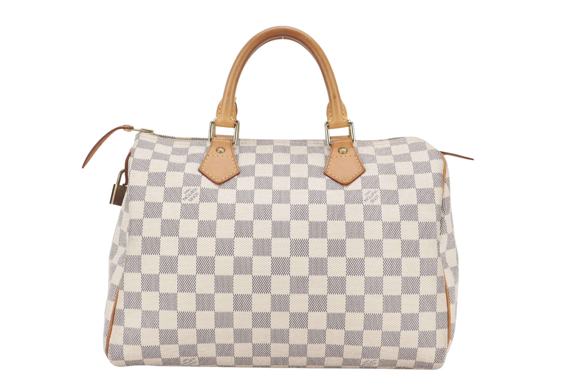 LOUIS VUITTON N41370 SPEEDY 30 DAMIER AZUR WITH LOCK ONLY NO KEY