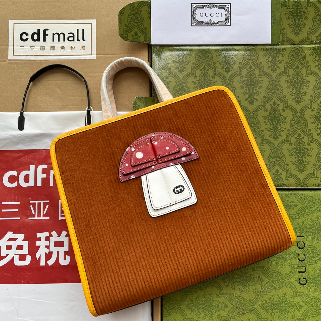 gg Children’s Mushroom , ’s Brown Tote Bag