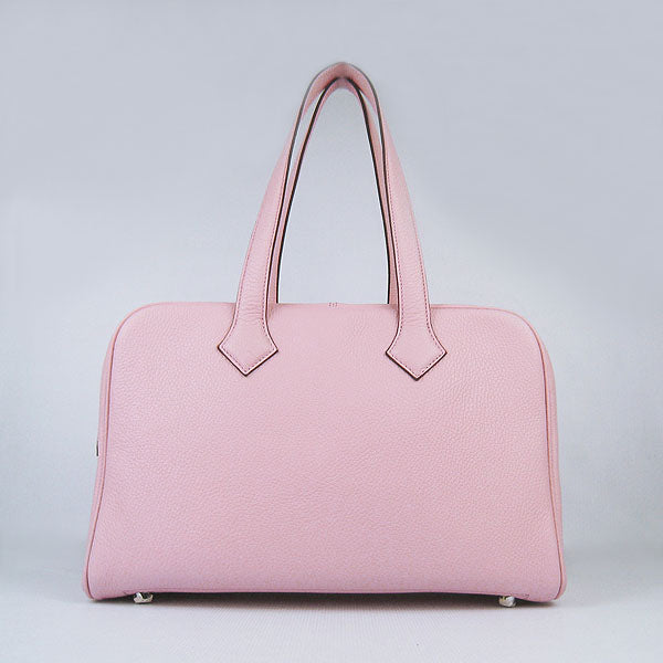 Hermes Luxury Togo Handbag Leather Pink Travel Bag