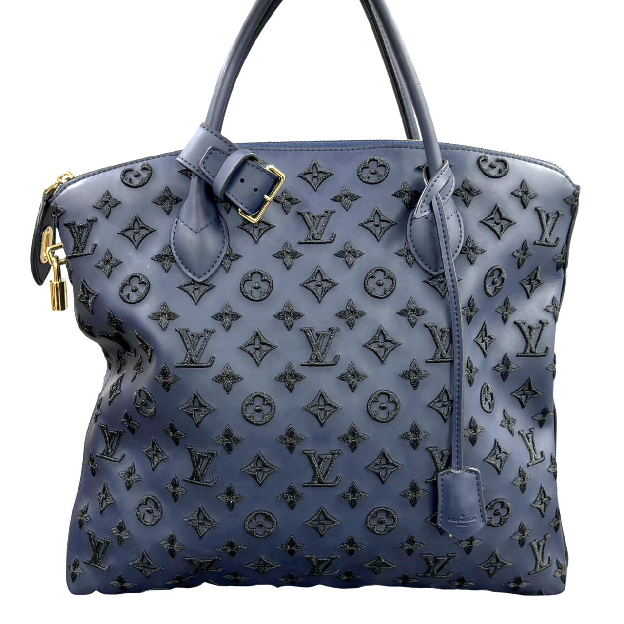 Louis Vuitton Monogram Addiction Vertical Lockit MM Luxury Handbag