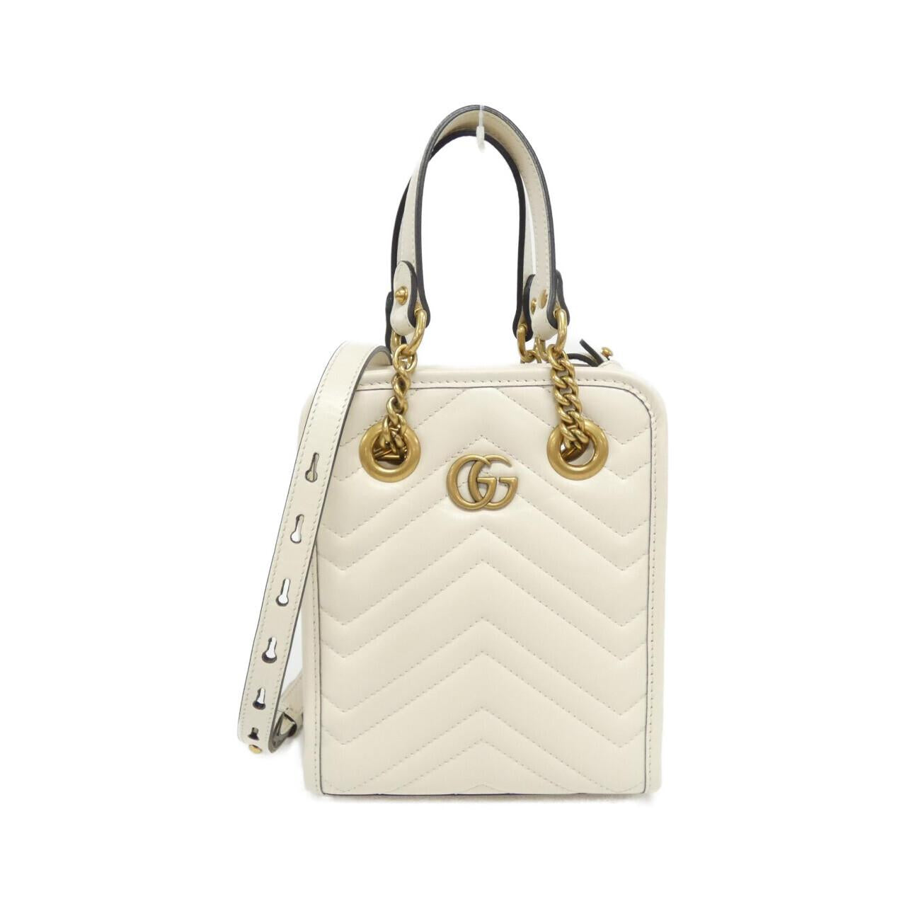 Gucci Marmont Quilting Chevron Shoulder Bag Leather