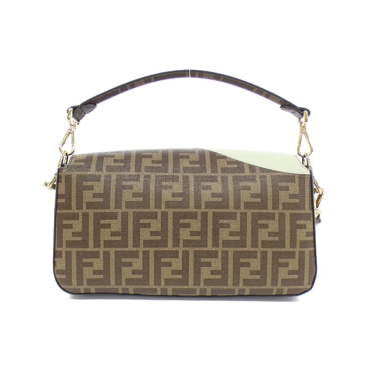 Fendi Baguette Coated Shoulder Bag Leather Canvas