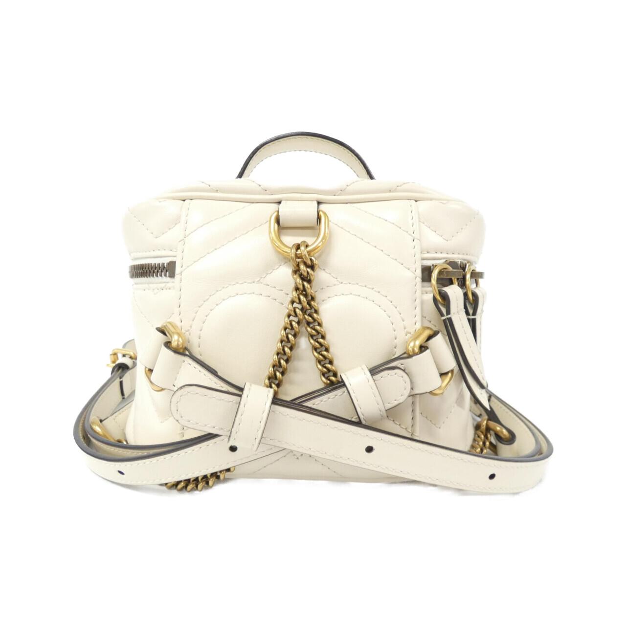 Gucci Marmont Chevron Backpack Leather Quilted