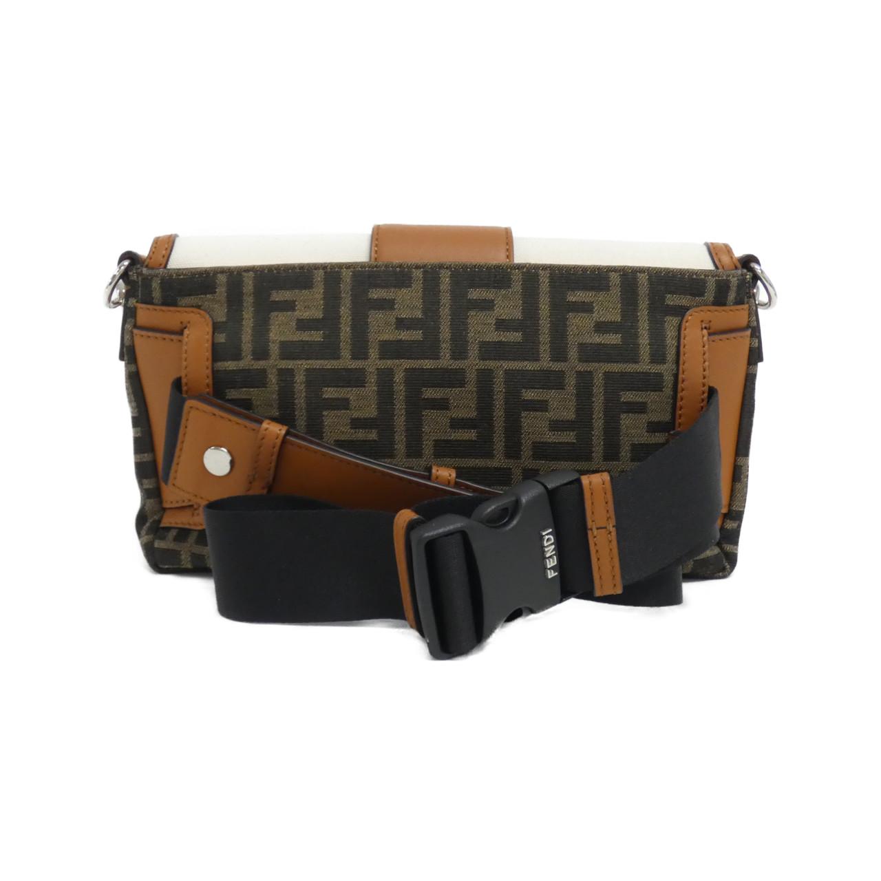 Fendi Baguette Waist Bag Canvas Shoulder Bag
