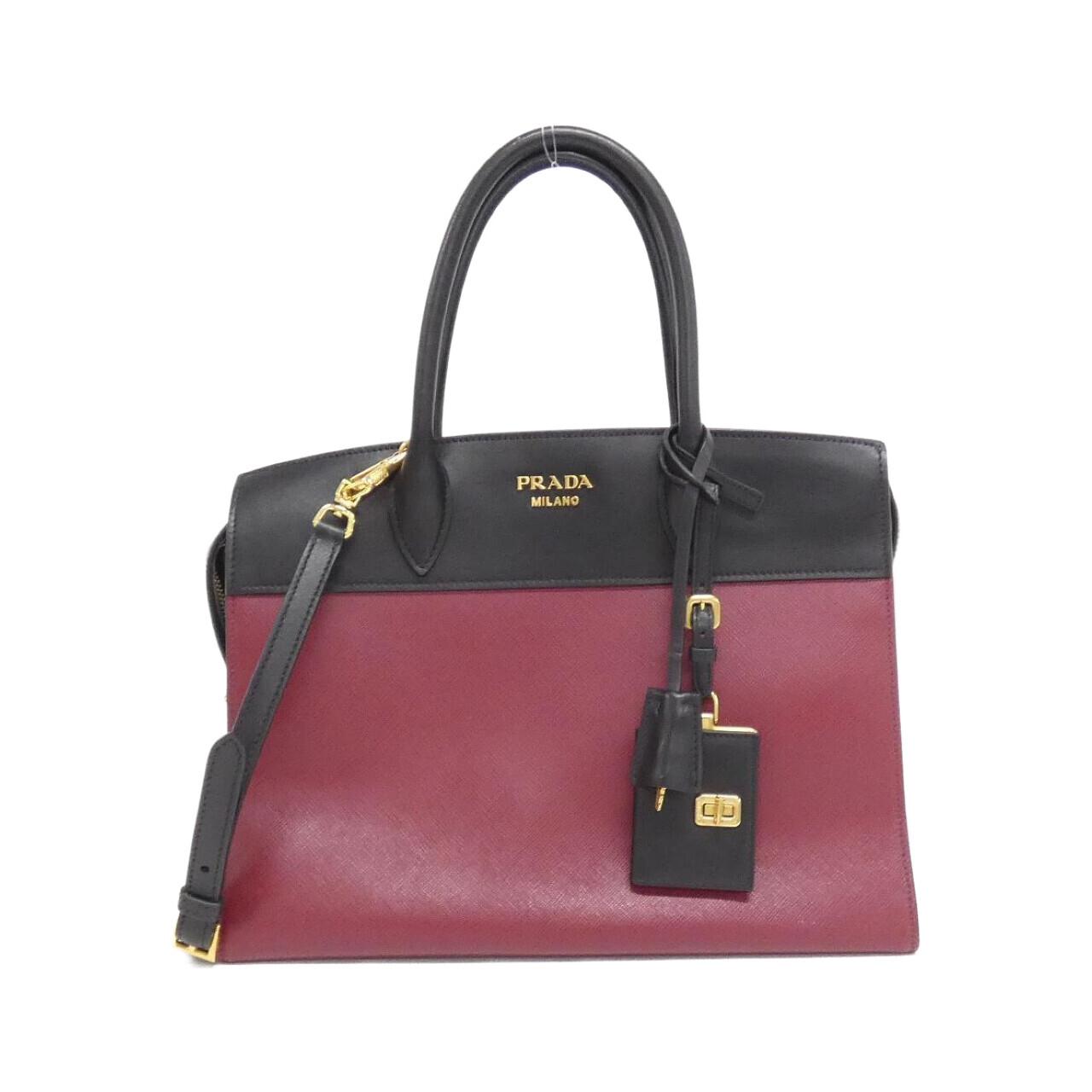 Prada 1Ba047 City Calf Bag Saffiano Travel Bag
