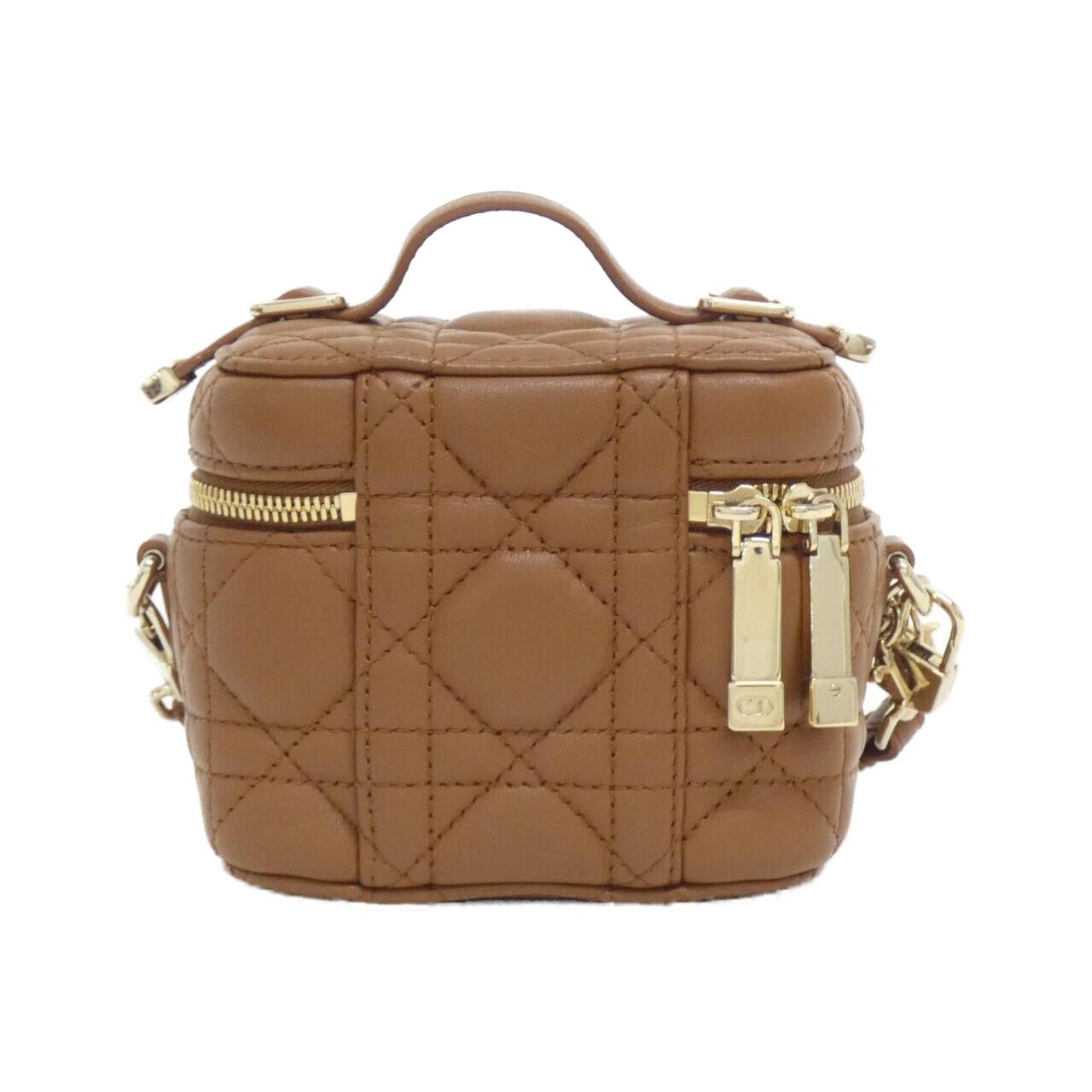 Dior Christian Lady Vanity Case Bag Lambskin Travel Bag