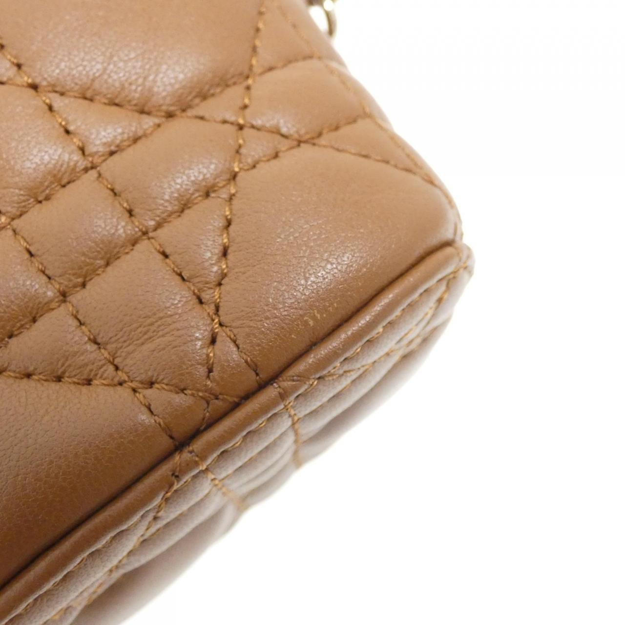 Dior Christian Lady Vanity Case Bag Lambskin Travel Bag
