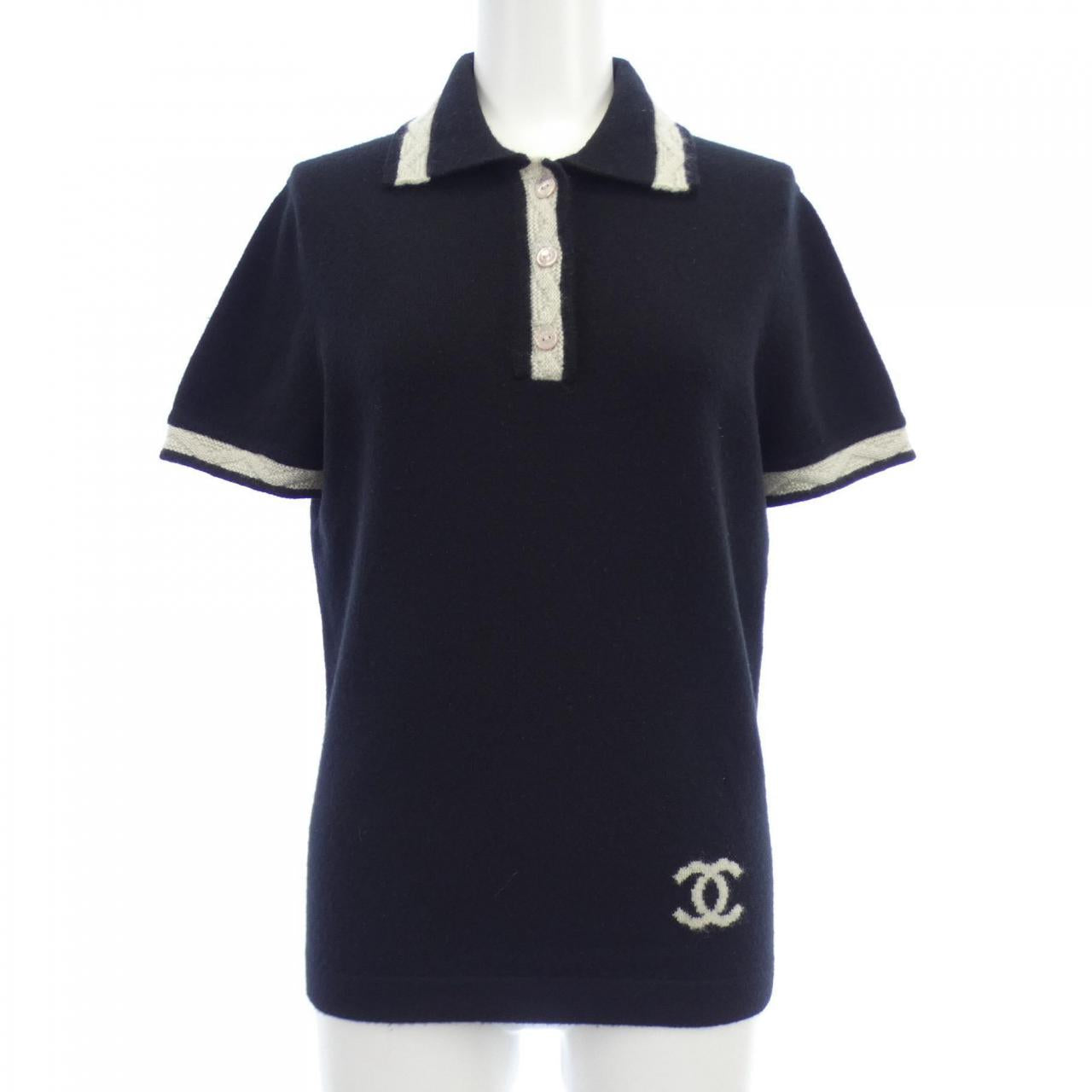 Chanel P24422V01664 Cashmere Polo Shirt