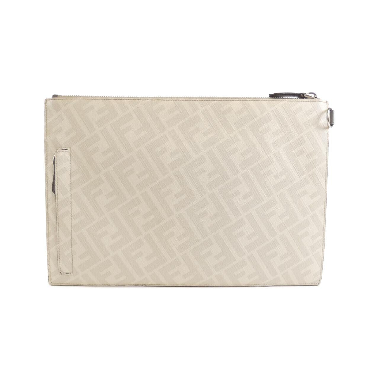 Fendi Flat Slim Clutch Coated Calf Clutch Bag Canvas Shoes