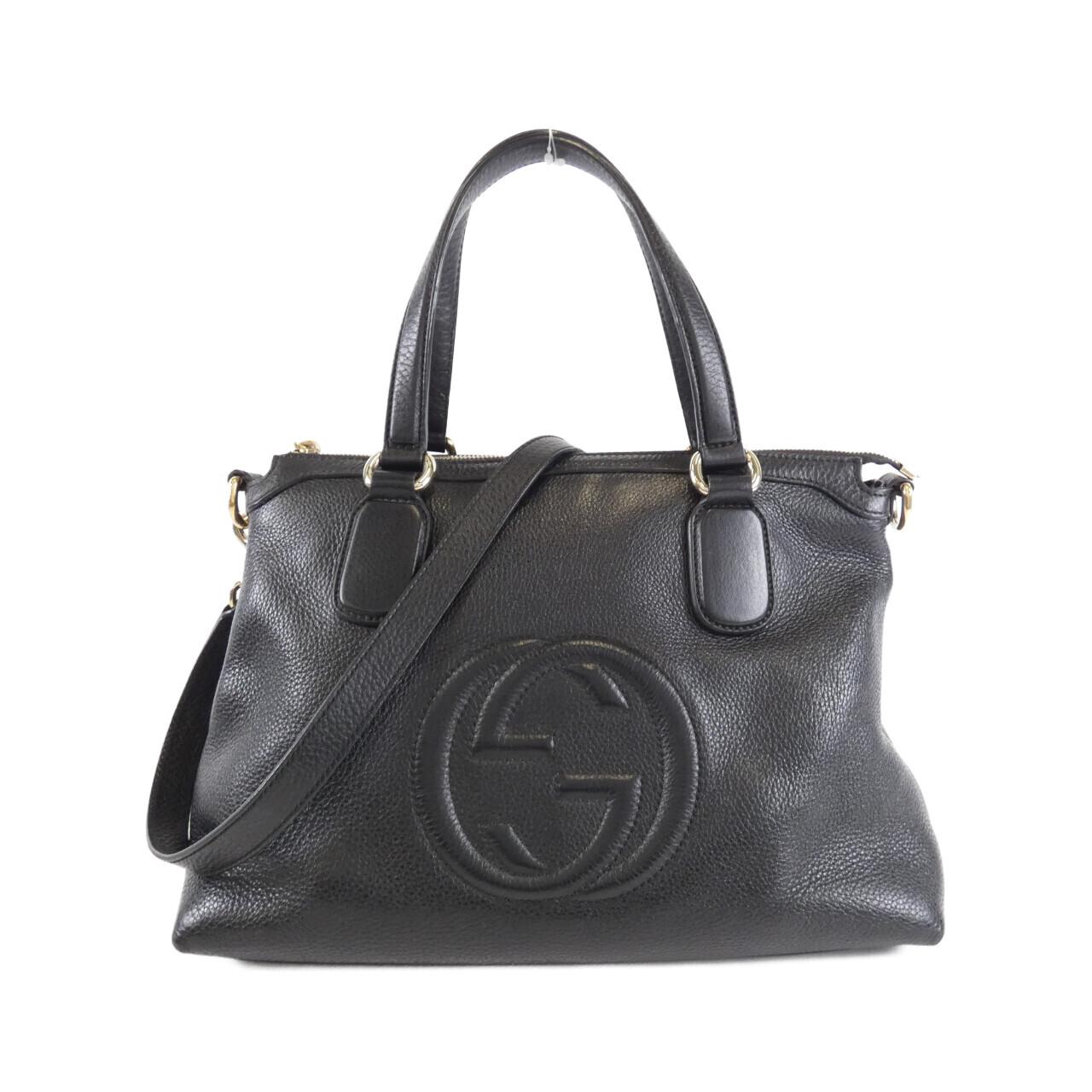 Gucci Gucci 308362 A7M0G Leather Bag Travel Bag