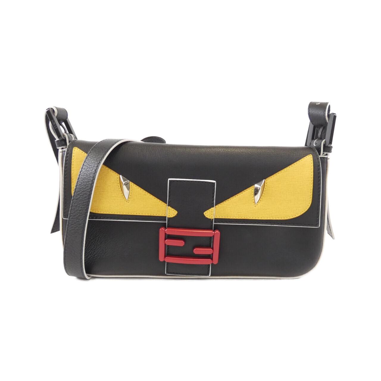 Fendi Bag Bugs Baguette Shoulder Bag Leather Shoulder Bag 1