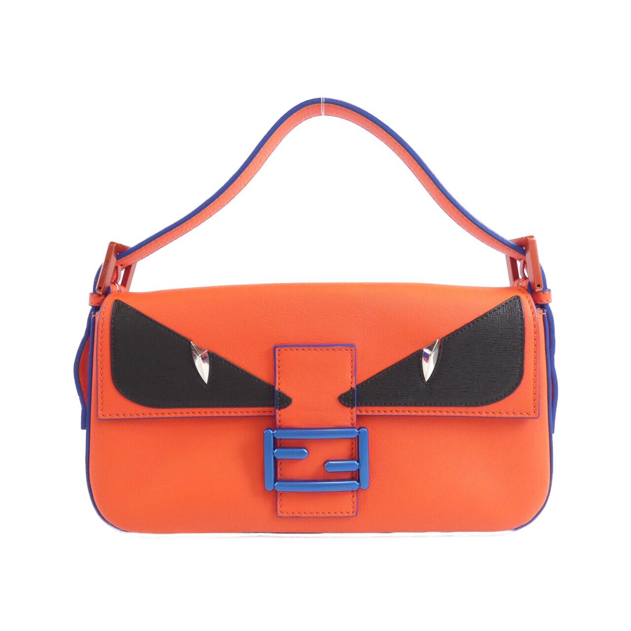 Fendi Bag Bugs Baguette Shoulder Bag Leather