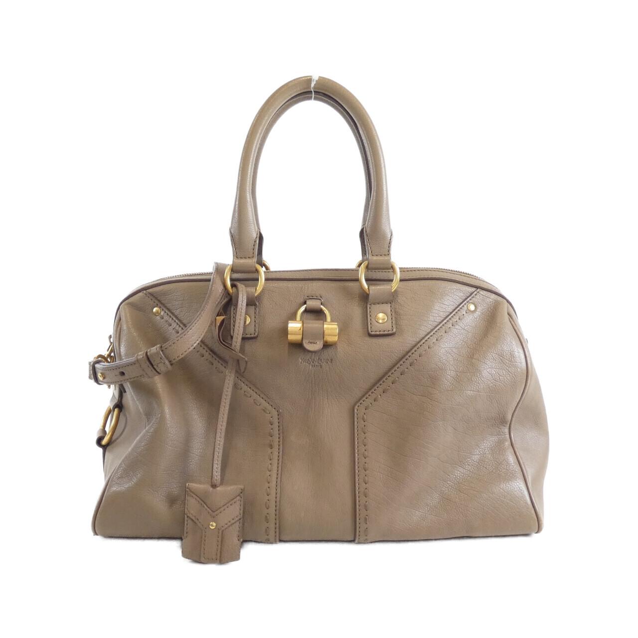 YSL Saint Laurent Yves Weekly Boston Bag Leather Travel Bag