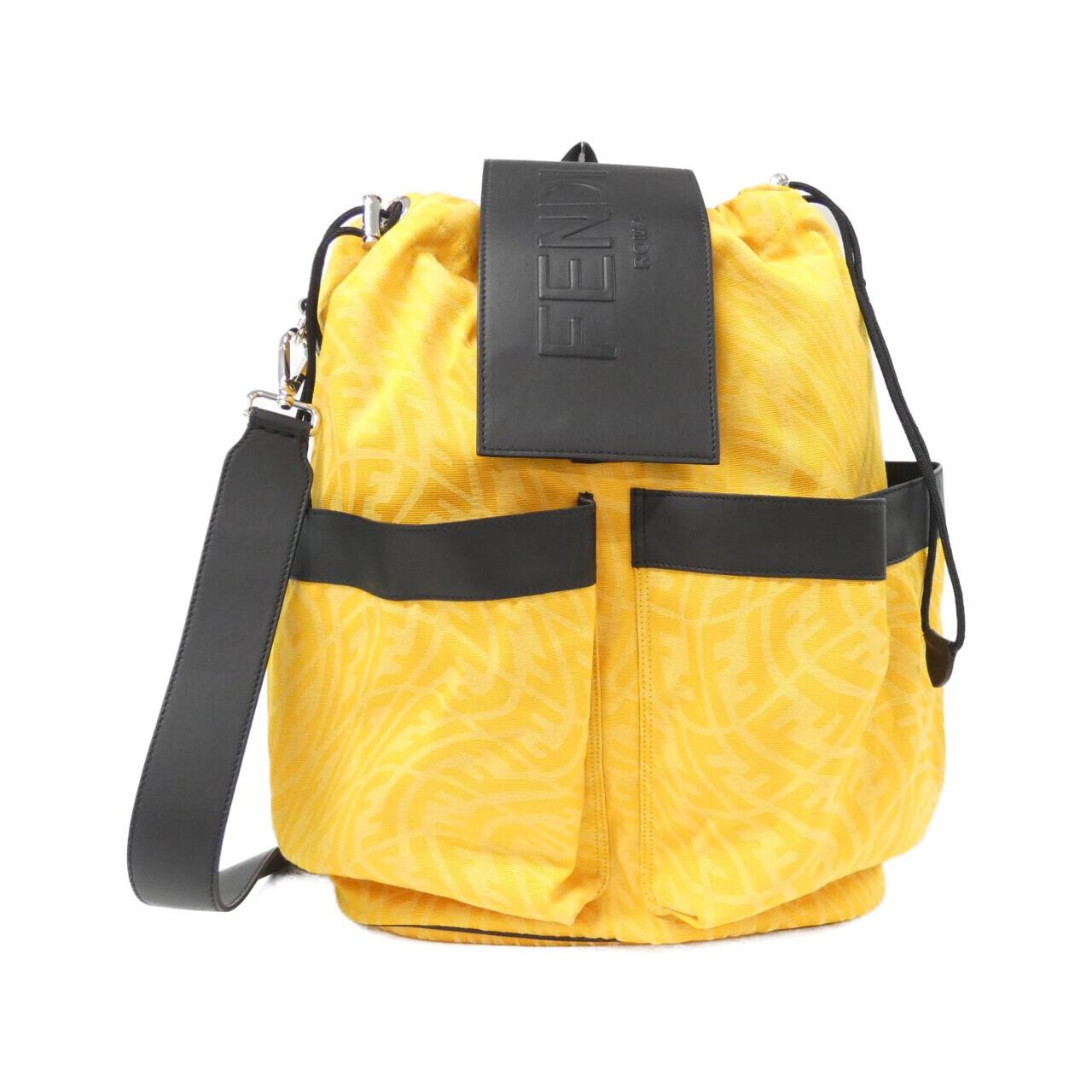 Fendi Strike Backpack Leather Canvas Large