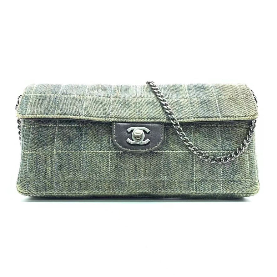 Chanel East West Denim Shoulder Bag